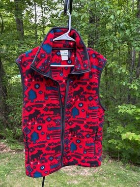 Vintage LL Bean Western Fleece Vest SEE MEASUREMENTS